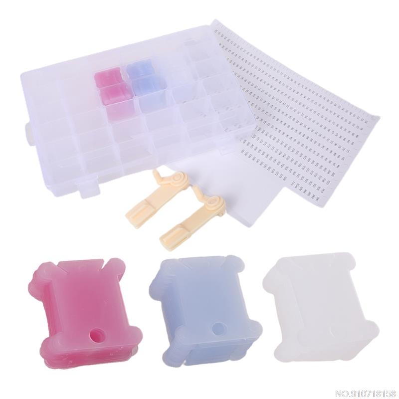 10pcs Embroidery Floss Thread Bobbins Plastic Cross Stitch Spool Storage Board Card Organizer Holder A22 21: 19