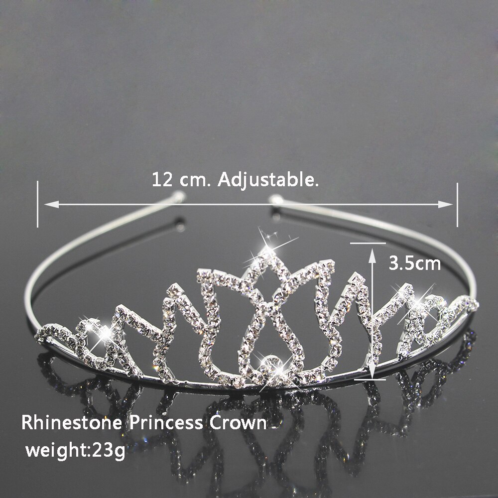 Ainameisi brude prinsesse krone bryllup diademer hår smykker rhinsten pandebånd piger børn tiara hår tilbehør