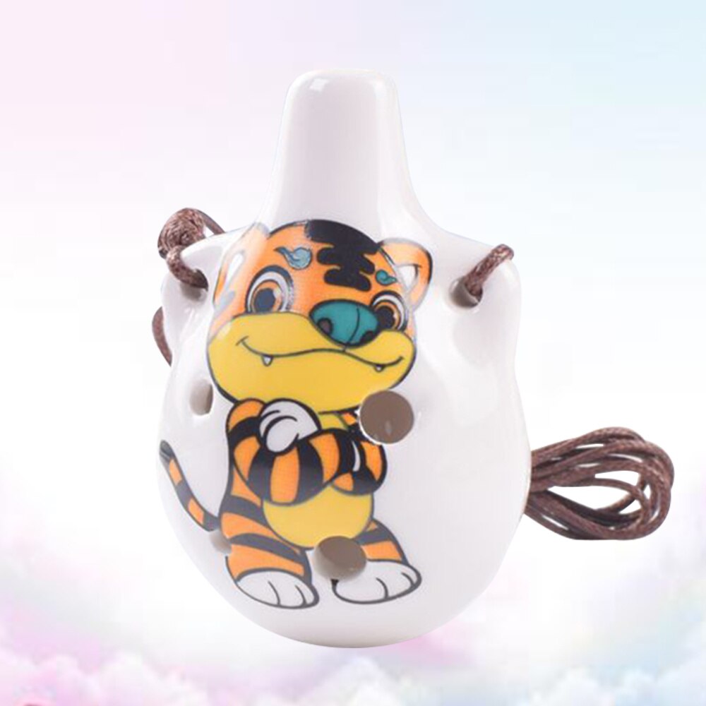 1pc ceramiczne Ocarina przenośny flet okaryna dekoracja na biurko instrument muzyczny prezent Ocarina dla początkujących dzieci dzieci: mieszany kolor 3