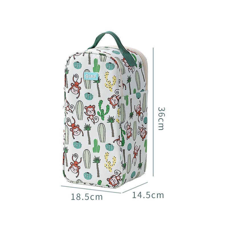 WORTHBUY Cute Monkey Lunch Bag Portable Thermal Lunch Box Bag For Woman Kids School Picnic Waterproof Oxford Food Container Bag: Style C-4