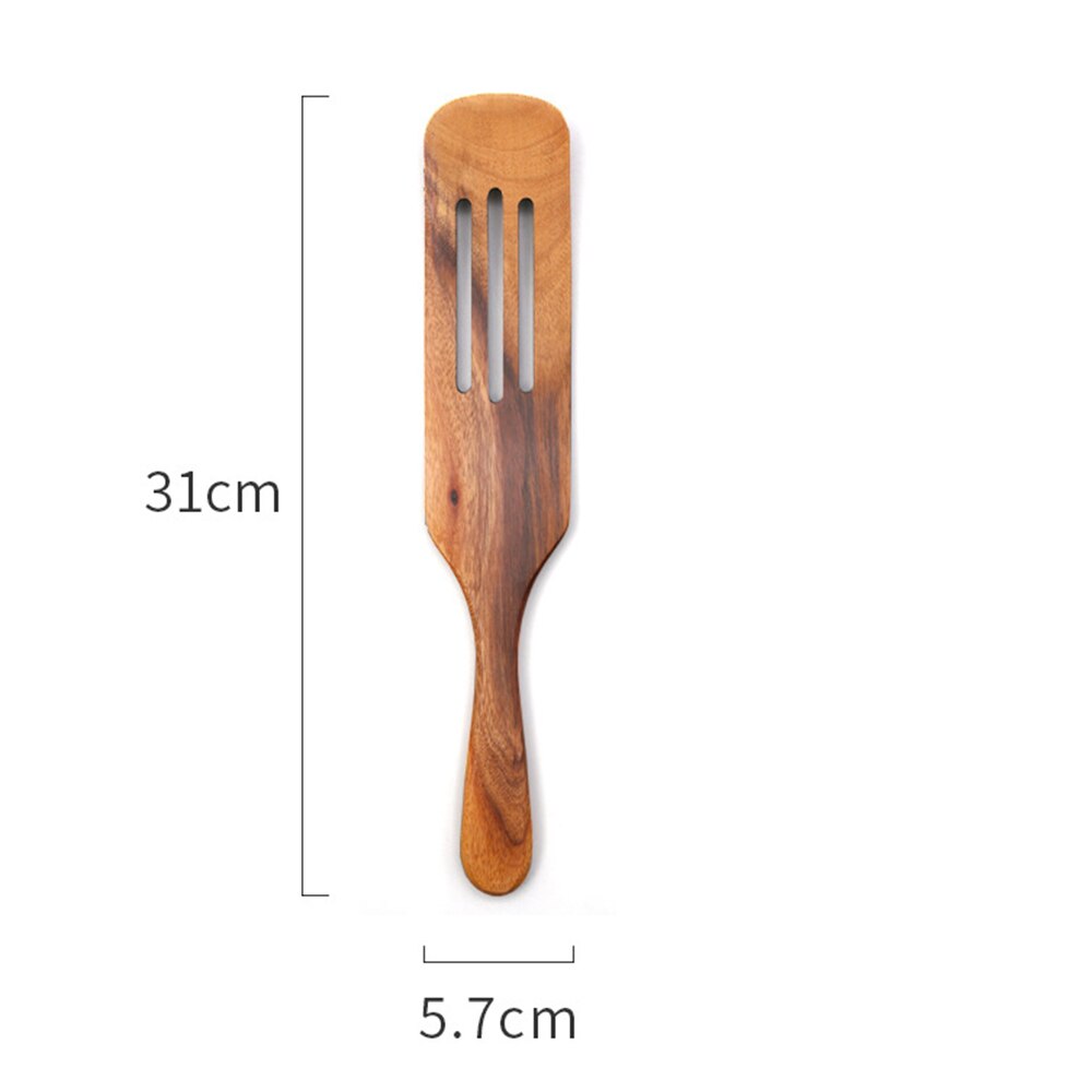 Teak Natürliche Holz Kochgeschirr Küche Utensilien Kochen Werkzeuge setzt Geschirr Geschirr Geschirr Löffel Schaufel Sieb Holz Bausatz