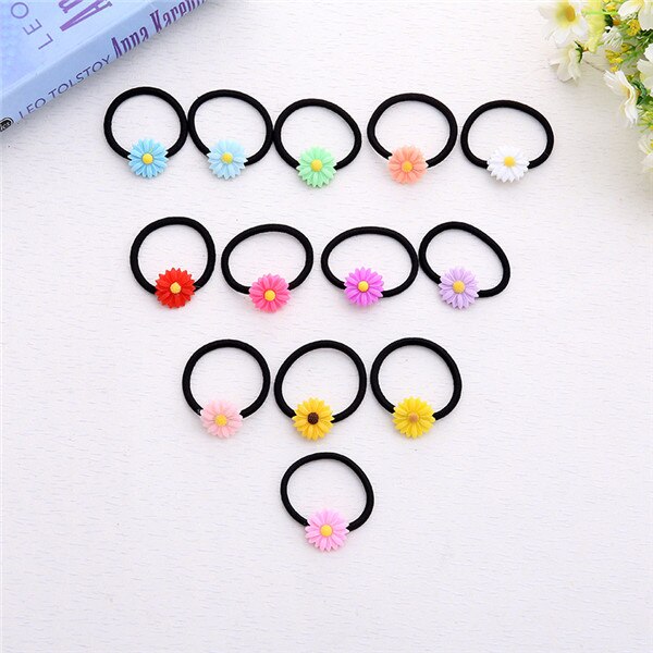 10PCS Hairpins Small Flowers Gripper Children 4 Claws Plastic Hair Clip Clamp for Baby Girls Hair Accessories: Pink