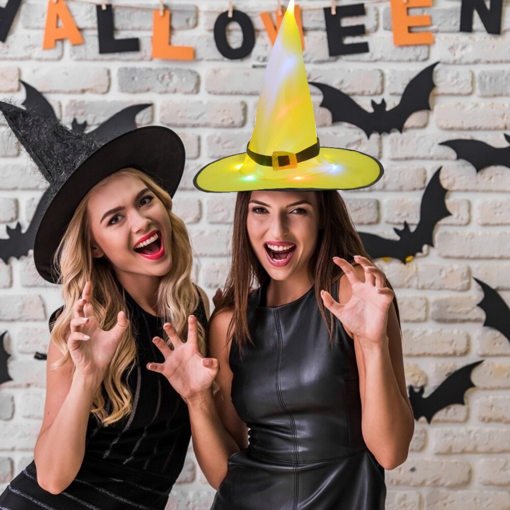 Halloween LED Licht Hängen Dekor Cosplay Party Magier Hexe Hüte Heimat Party Dekoration Headwear Kappe Kleid Halloween Liefert