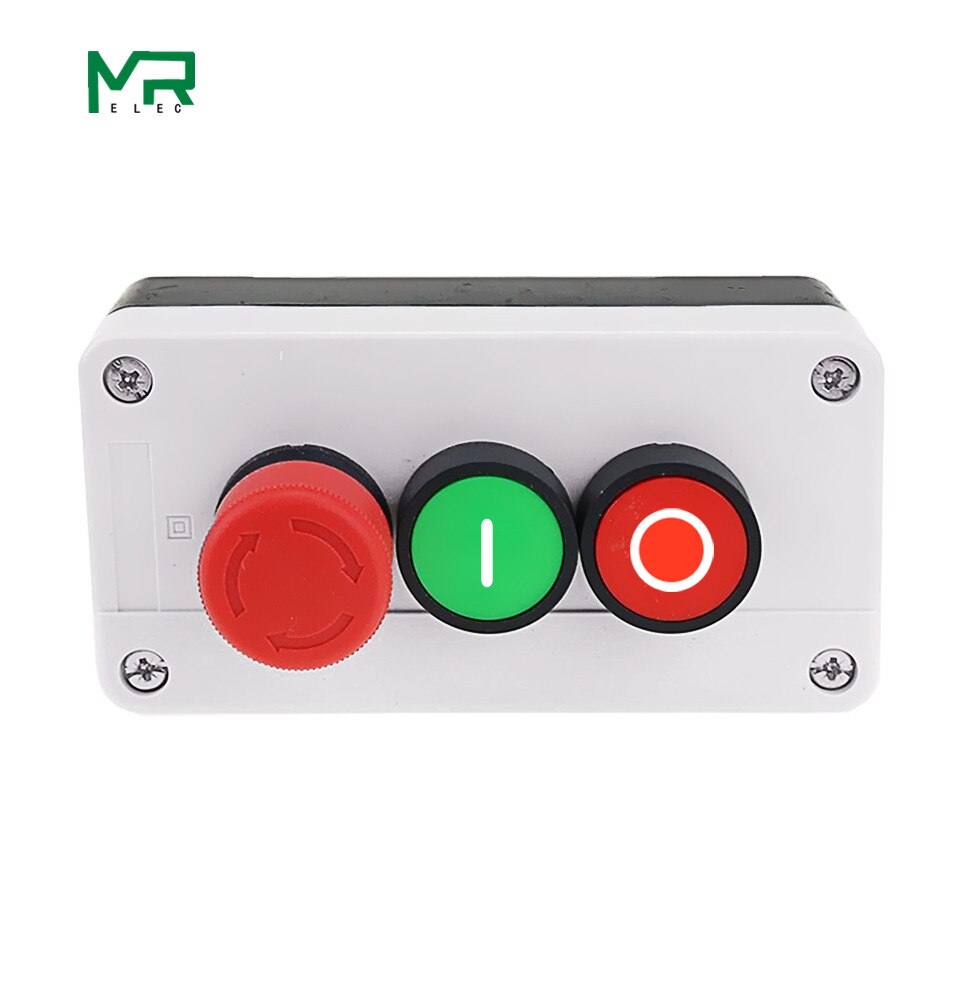 NC Emergency Stop NO Red Green Push Button Switch Station 600V 10A: fuhao