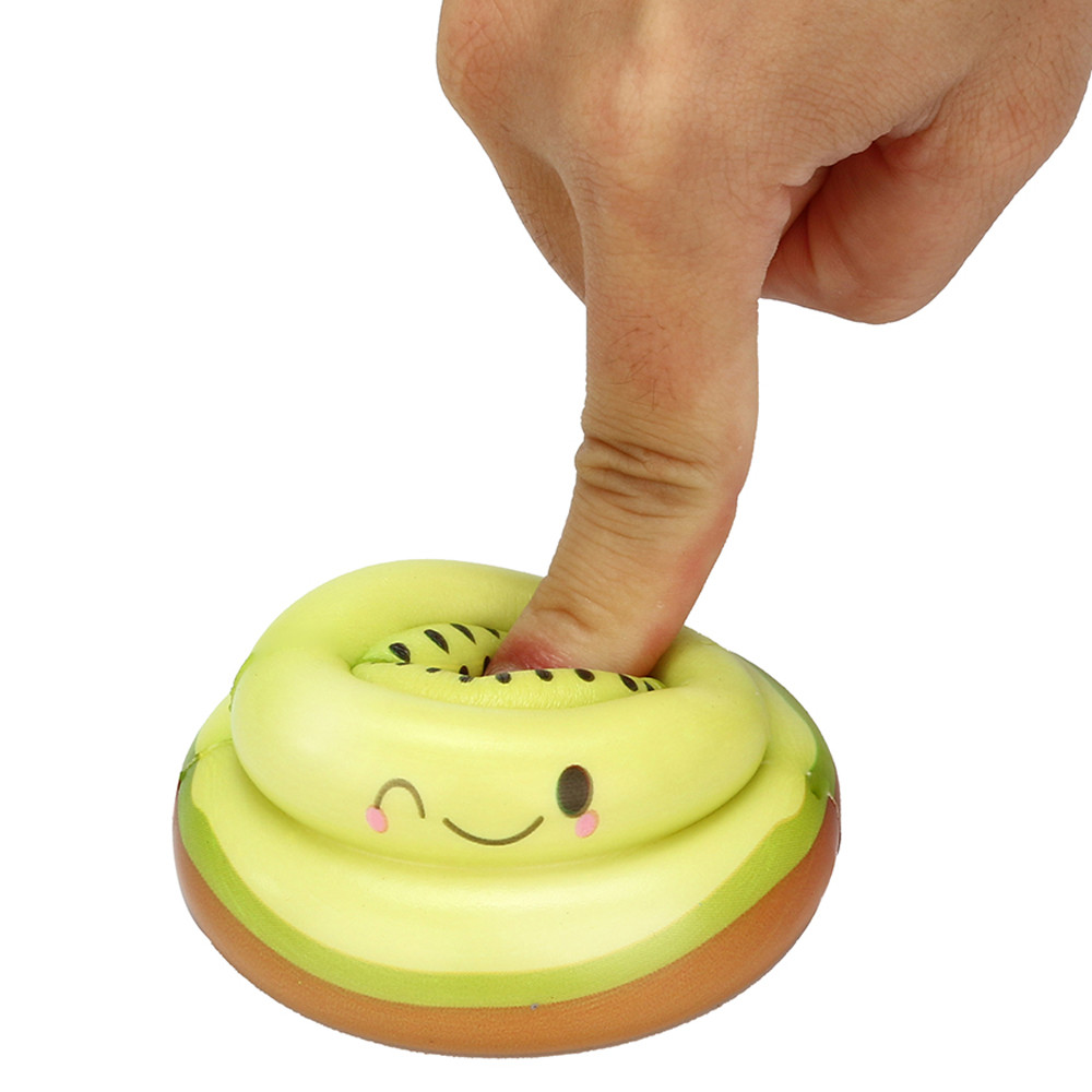Squishy Kawaii Kiwi Fruit Poo Slow Rising Cream Scented Stress Relief Toy Children's Fun Toys Boy Girls