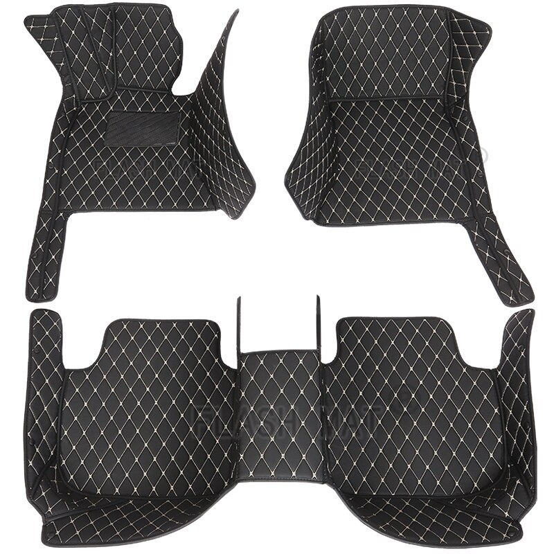 Flash mat leather car floor mats For Lifan All Models x60 x50 320 330 520 620 630 720 Car-Styling: Black with beige