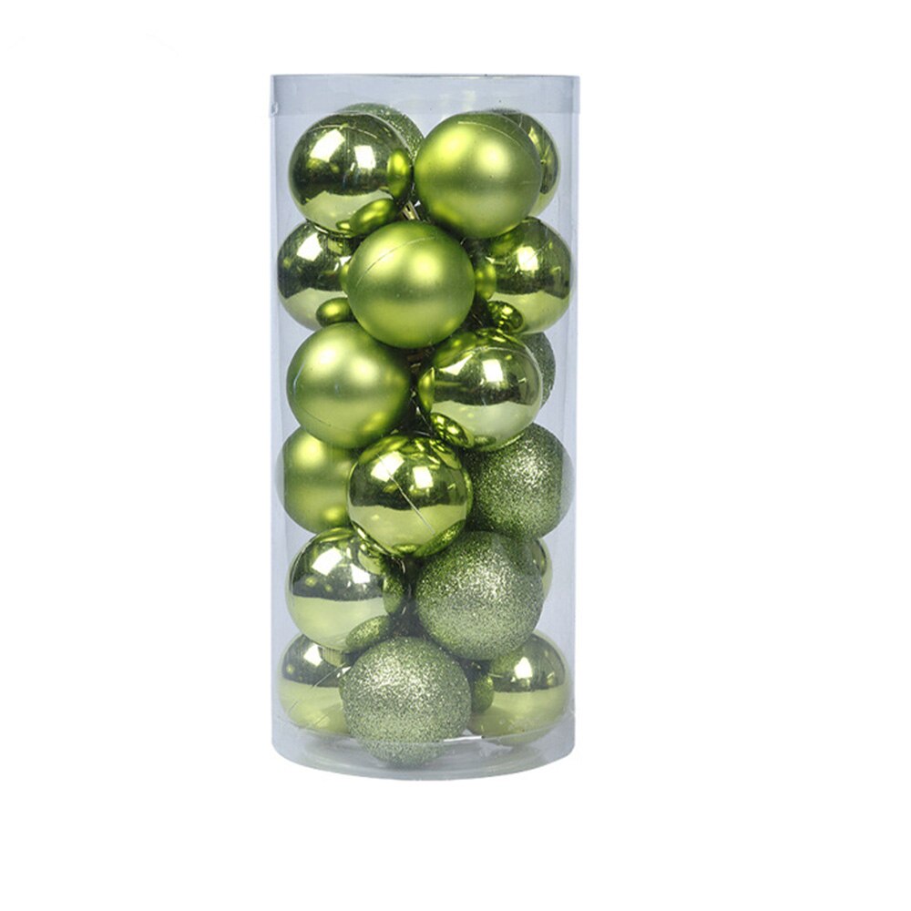 Amerikaanse kerstboom hangende ballen decoratie feest bruiloft kerstballen ornament 24 stuks 60mm: Groente