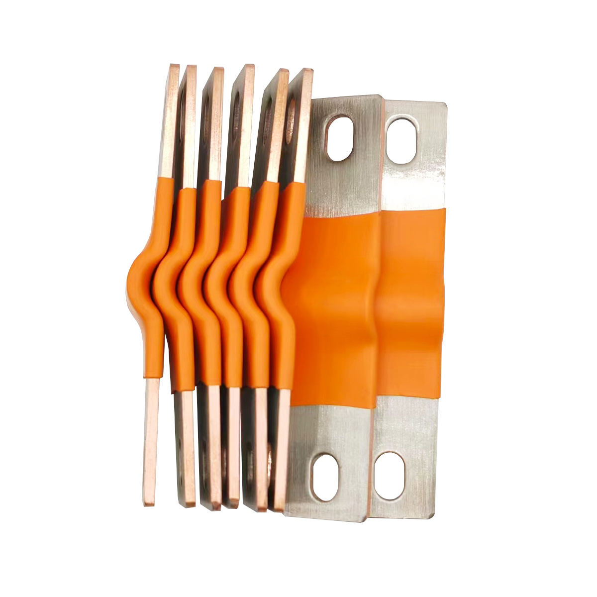 Lifepo4 Battery Flexible Busbar 72mm 300A Lithium Battery Straps Clips Stud Connecting Bars Pure Copper For LFP 230Ah 280AH 280K: Orange