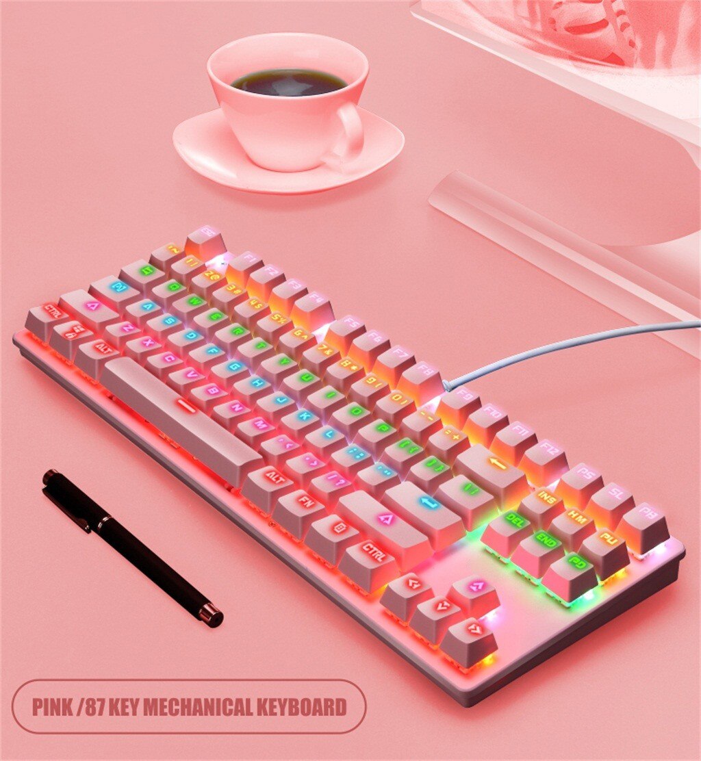 Mini One-Handed RGB Gaming Keyboard – 39-Key, Multicolor LED Backlit, Portable, USB, For Windows/Mac (AZERTY Layout)