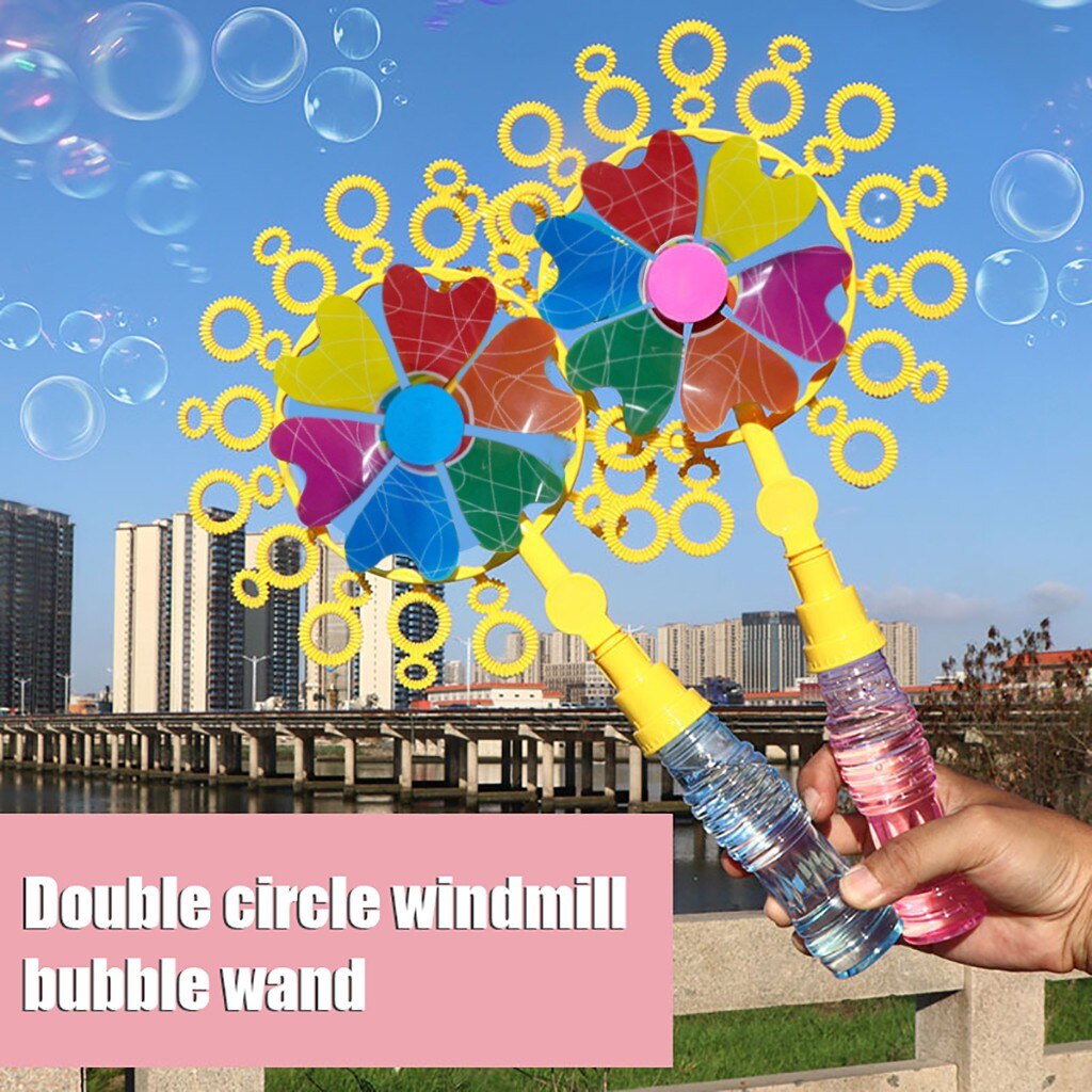 Kids Windmolen Bubble Machine Stok Leuk Voor Outdoor Play Verjaardag Party Games 70Ml Zomer Kinderen Peuters Outdoor Speelgoed