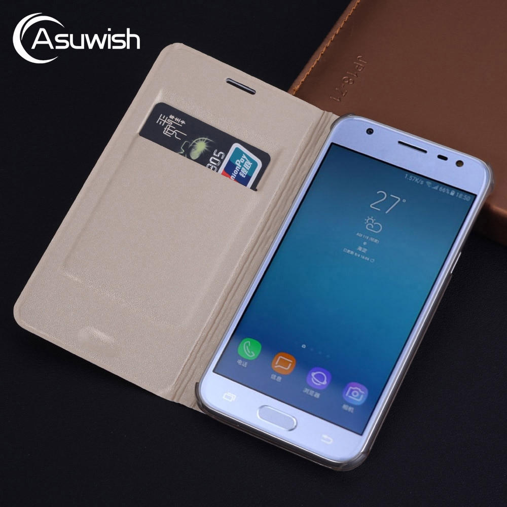 Flip Cover Leather Phone Case Voor Samsung Galaxy J7 J5 J3 Pro J 5 7 3 Sm J730F J530F j330F SM-J330F SM-J530F SM-J730F Ds Eu