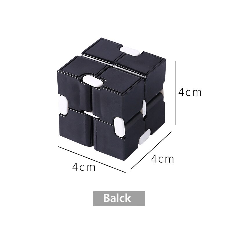 Decompressie Blauw Roze Infinity Kubus Anti-Angst Oneindige Cubes Upgrade Frosted Puzzels Speelgoed Voor Volwassenen Stress Cube Speelgoed: Black