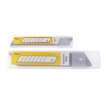 10 stk boxcutter snapp av erstatningsblad 9/18mm keramiske verktøyknivblad rustfritt stål sølv