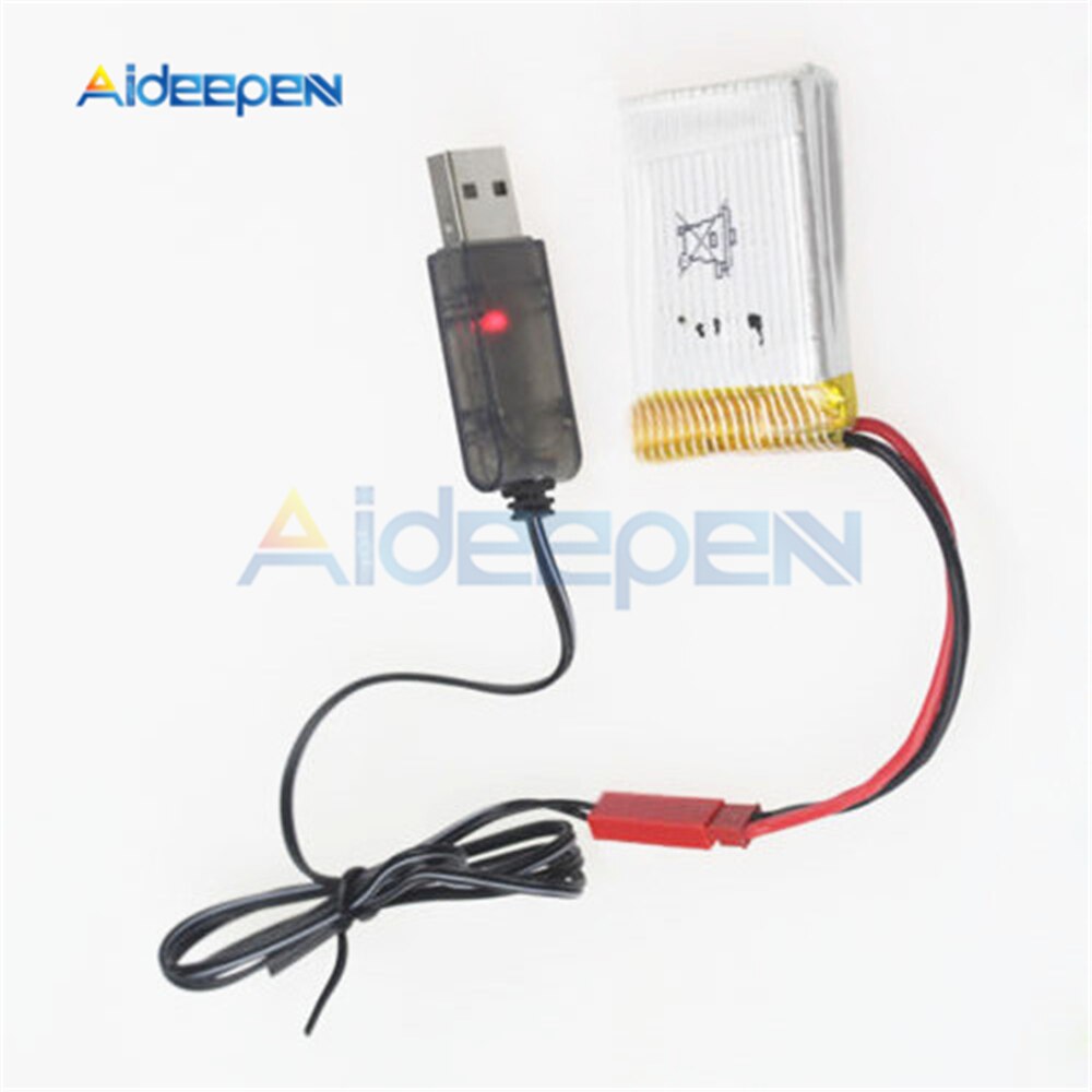 3.7V 500mA Output 1S Lipo Lithium Battery USB Cable Charger Red JST Female Head for Lipo Battery