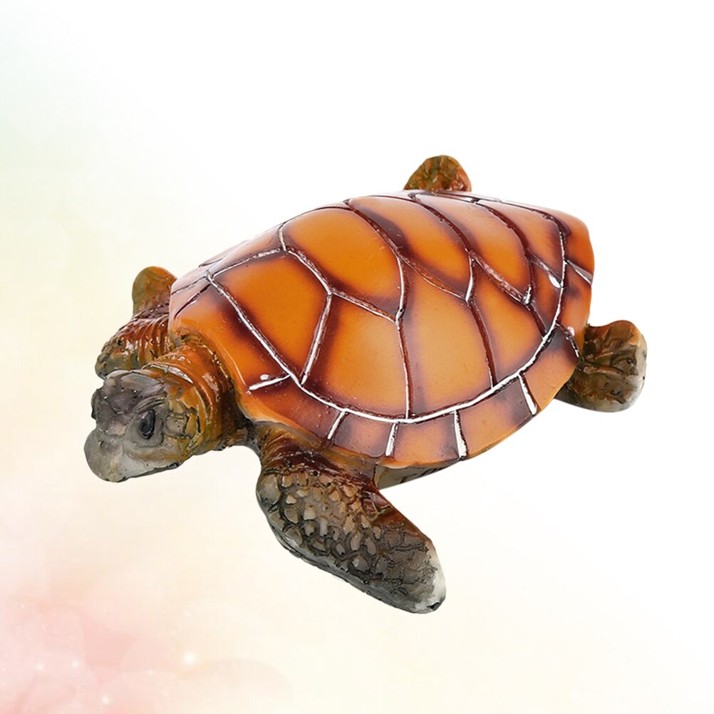 2pcs Resin Tortoise Underwater Aquarium Landscape Ornament Fish Tank Decorative Turtle