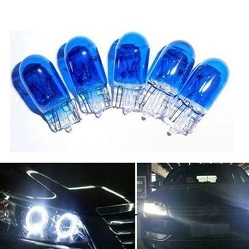10 st/lot  t10 12v 5w super ljusa vita xenon halogenlampor lampor för bil bil