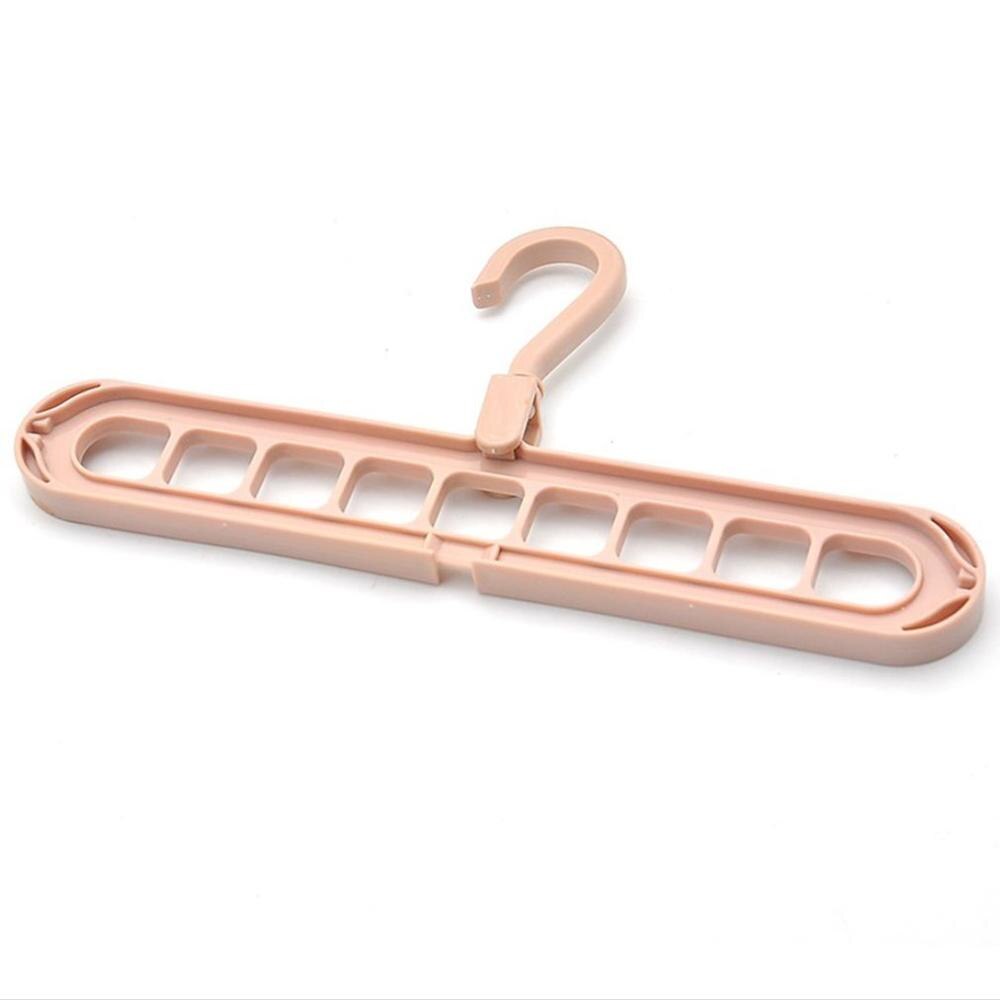 Rotating Nine-Hole Hanger Multi-Function Multi-Layer Folding Magic Hanger Wardrobe Storage Plastic Rack