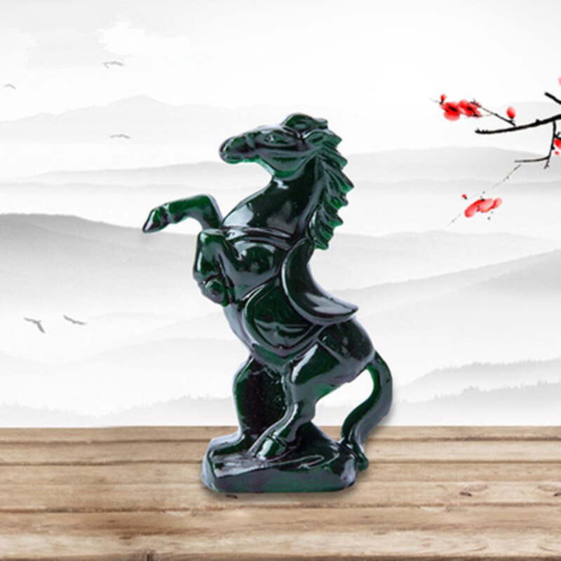 Caballo de Jade que cambia de Color, auténtico caballo de juego para el éxito en la ceremonia del té, accesorios de bandeja de té, adornos del zodiaco