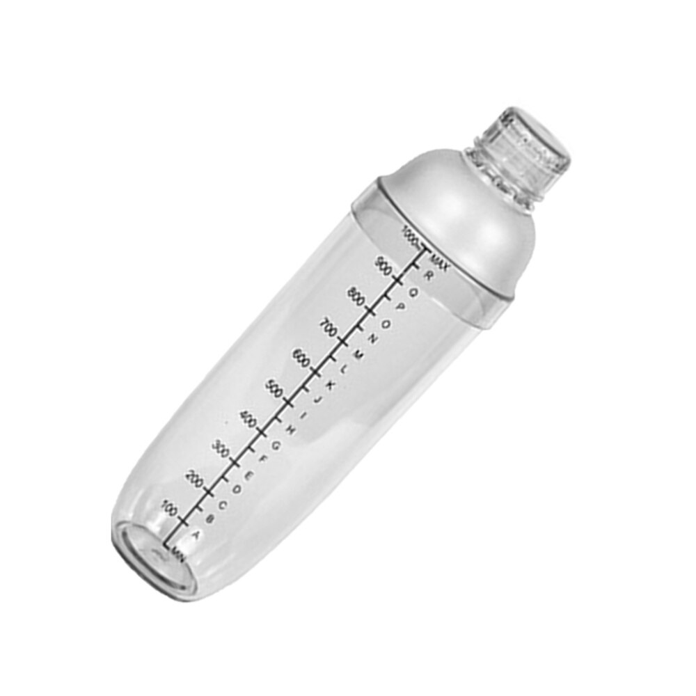 300ml Hand Shake Cup Cocktail Shaker Transparent Mixer Cup Clear Bar Shaker Wine Milk Tea Shaker Cup with Scale (White)