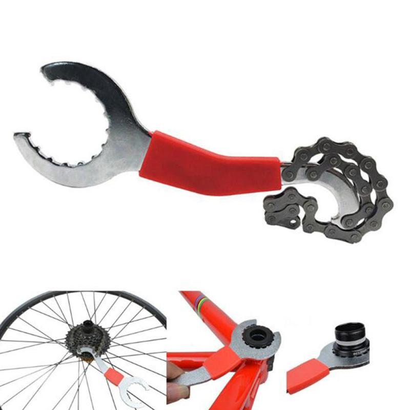 Kit de herramientas de reparación de bicicleta, con cortacadena, removedor de cadena y de soporte, removedor de rueda libre, removedor de manivela y accesorios para bicicleta