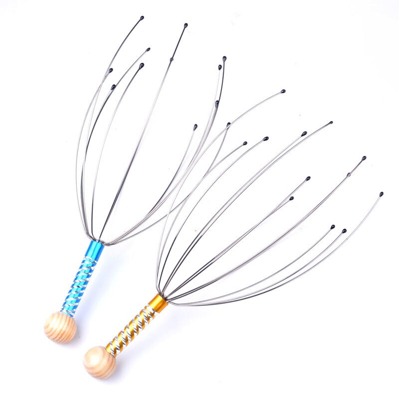 1PC Octopus Head Scalp Relaxation Massage Pain Relief Body Massager Stress Release Relaxing Claw Metal Massager Device Unisex