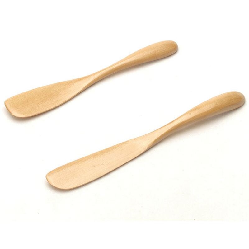 Wooden Butter Knife Cheese Spreader 6.5 Inch, Jam Knife Butter Cake Knife Mask Knife 6 Pieces