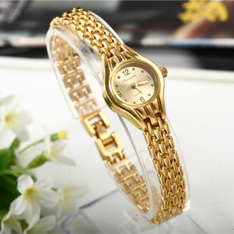 Femmes Bracelet montre Mujer doré Relojes petit cadran Quartz loisirs montre populaire montre-Bracelet heure femme dames élégantes montres