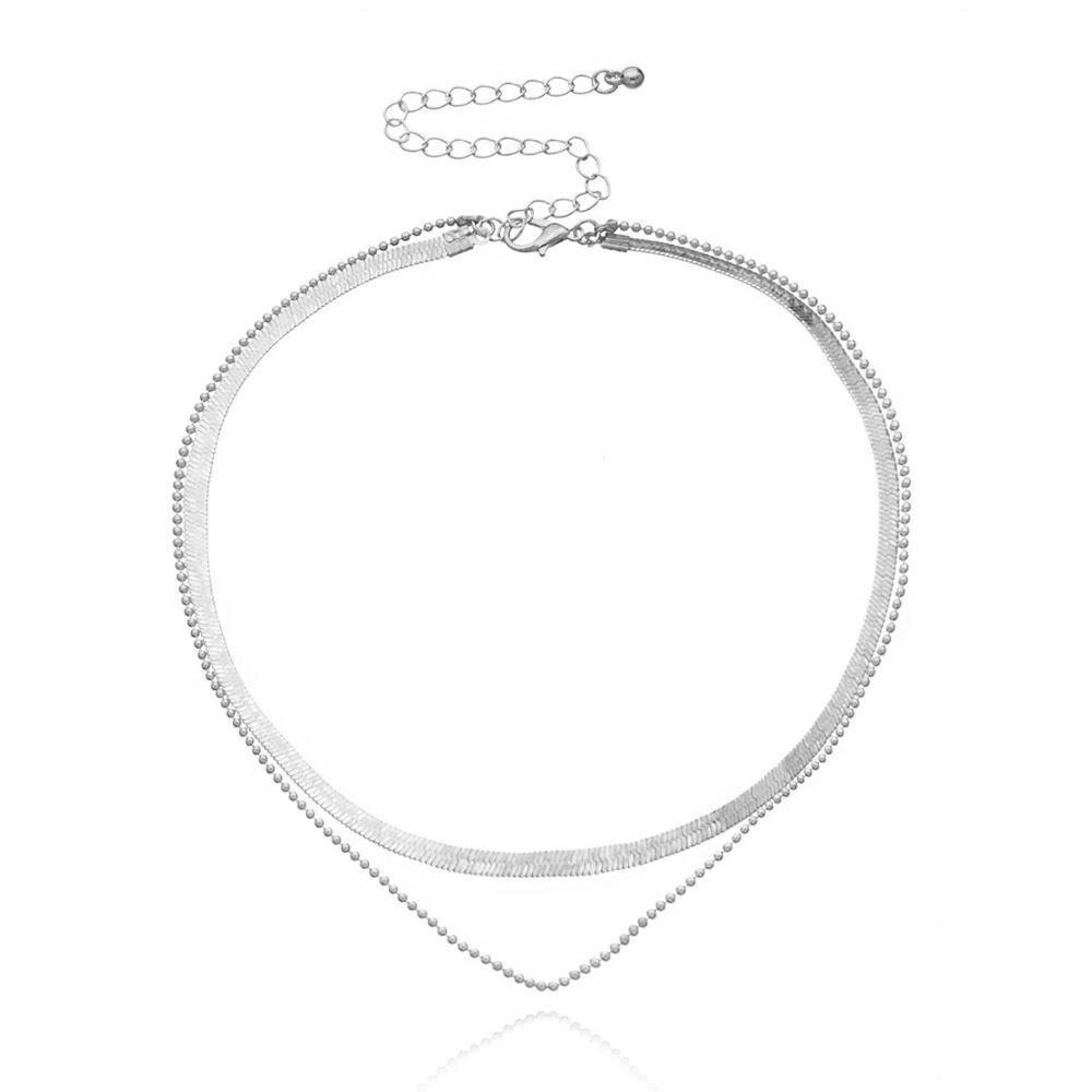 Boho Choker Dell'annata Luna Ciondolo lettera Collane Alla Moda Lunga Catena Collier Femme Collares Cristallo A Più Strati Della Collana per Le Donne: XL1459-2