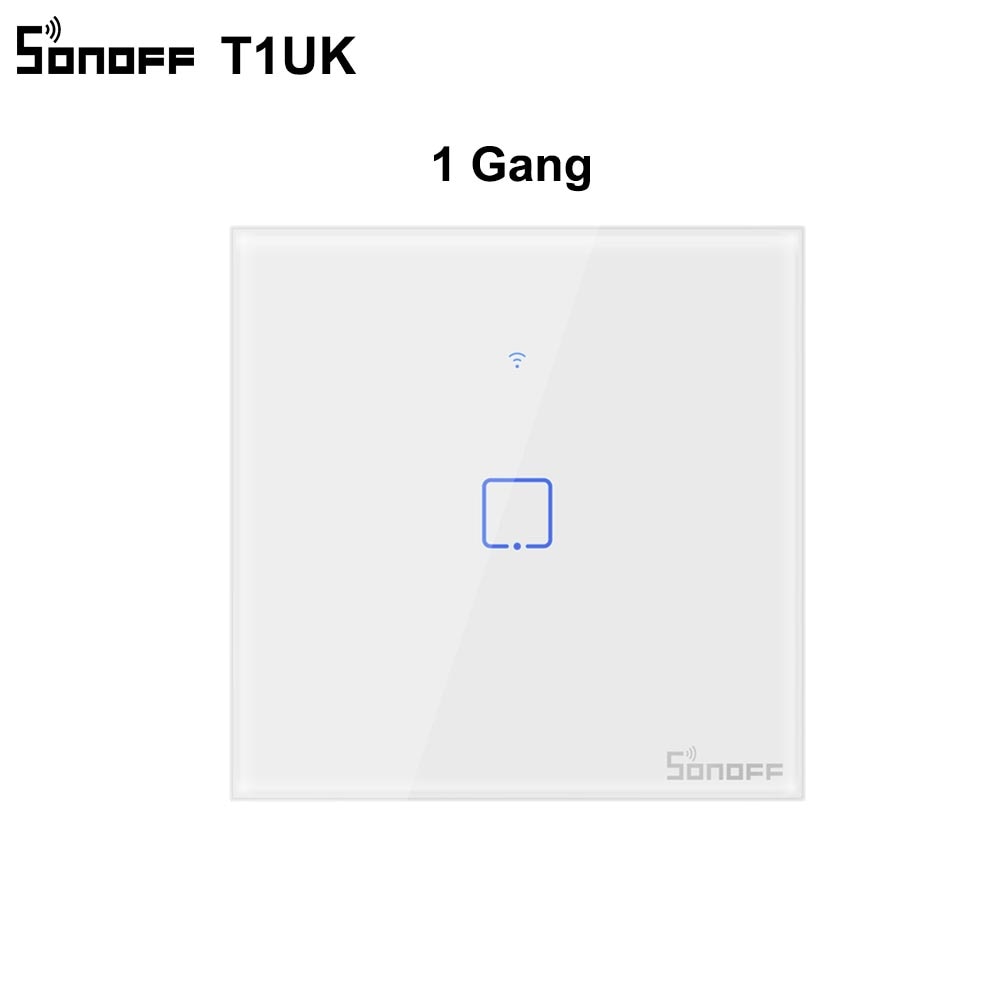 Sonoff – interrupteur mural intelligent T1, wi-fi, RF/APP/tactile, panneau de Type 86, pour maison connectée, 1/2/3 boutons