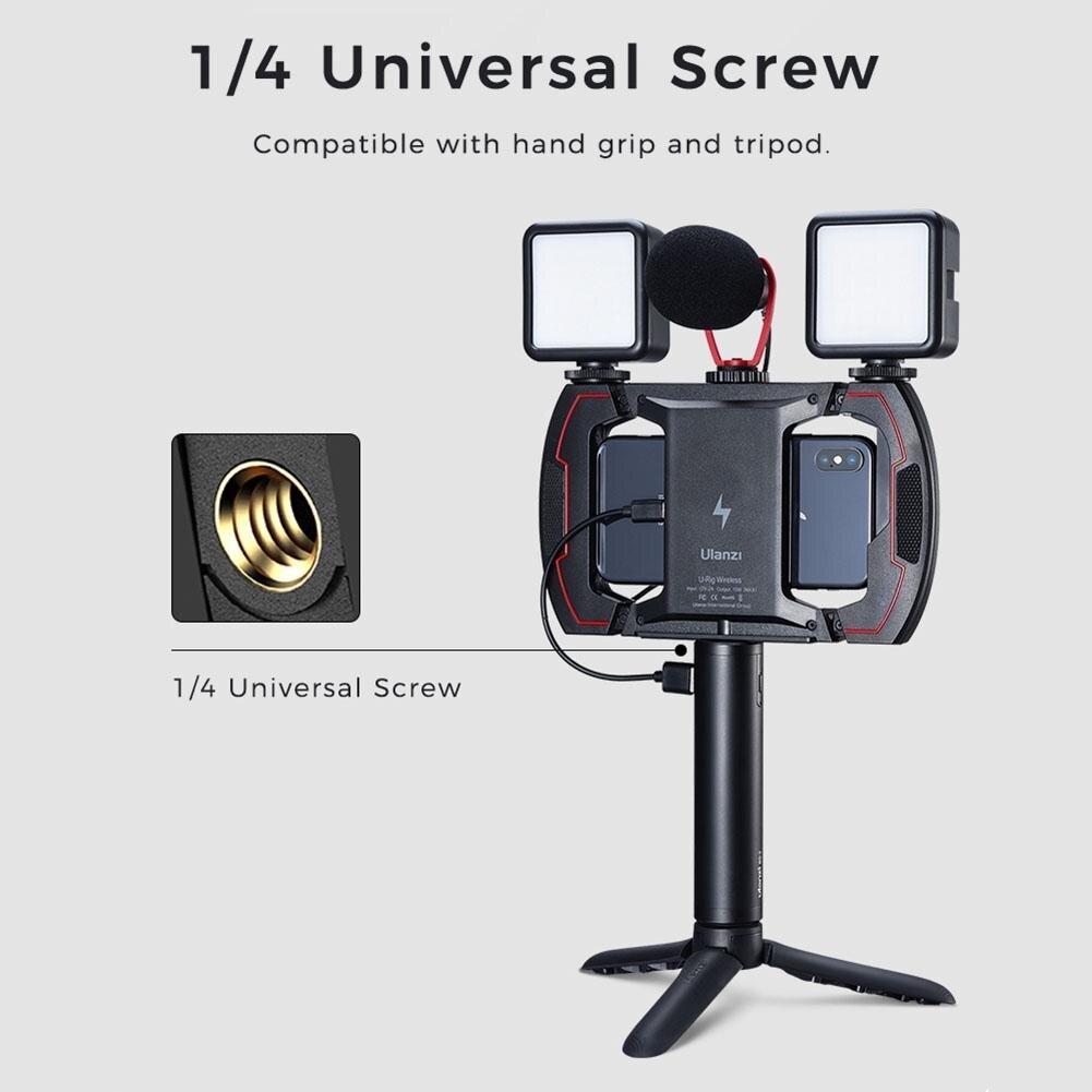 Ulanzi u-rig telefone portátil carregador sem fio expansão suporte gaiola com sapato frio
