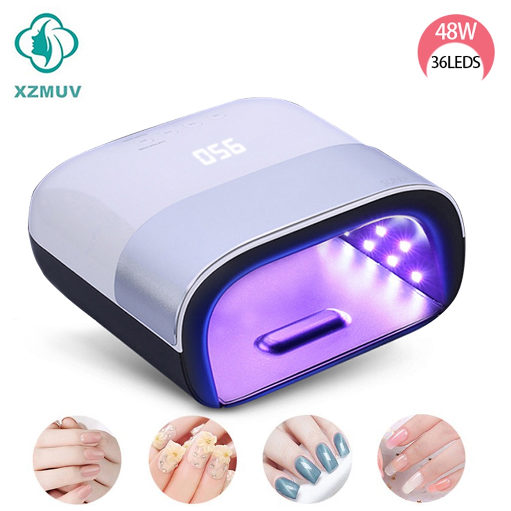 Xzmuv Nail Droger Smart 48W Uvled Lamp Nail Met Sm... – Grandado