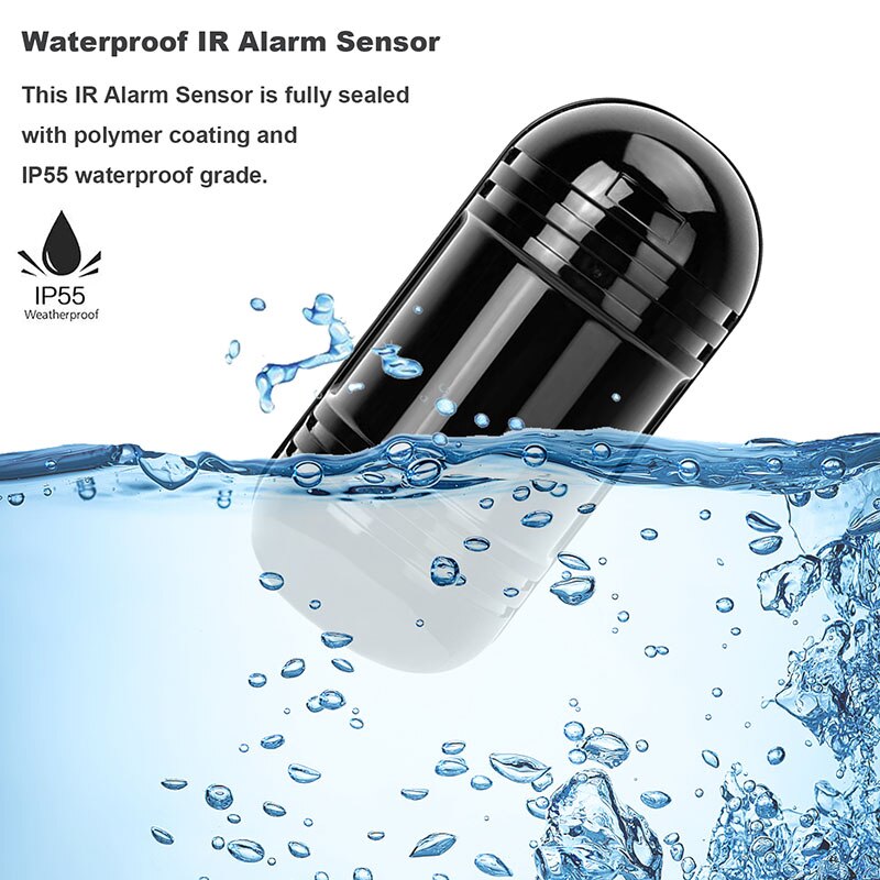 150m Sensor Alarm Dual Beam Photoelectric Infrared Detector For Home Security Perimeter Protection And Intrusion Detection