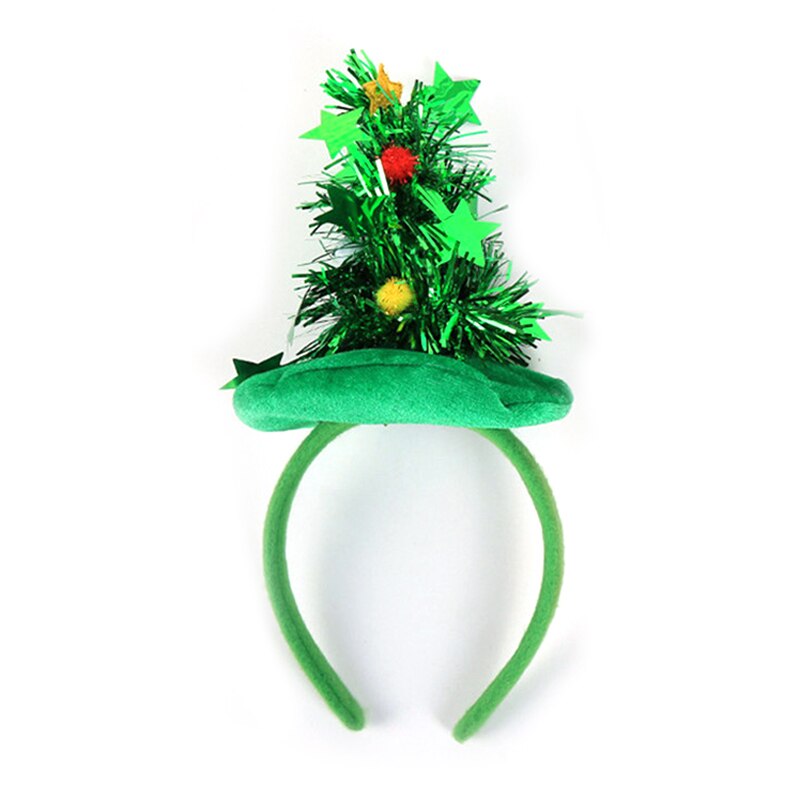 Productos de Navidad, diadema navideña, sombrero de Navidad, diadema de cinco estrellas, accesorios para fiestas y días de Navidad: green