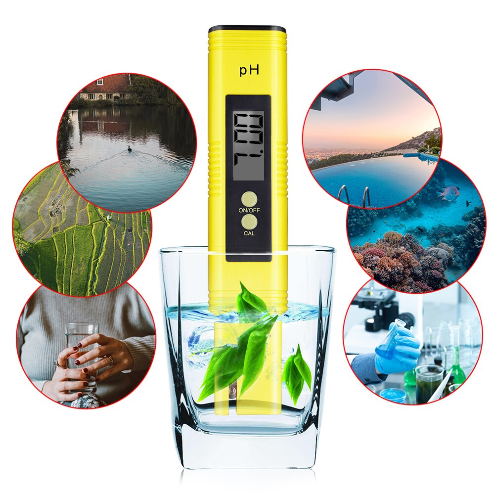 Portable 0.00-14.00 High-precision pH Meter Tester Digital Display Fish Tank Swimming Pool Water Test Detection Instrume