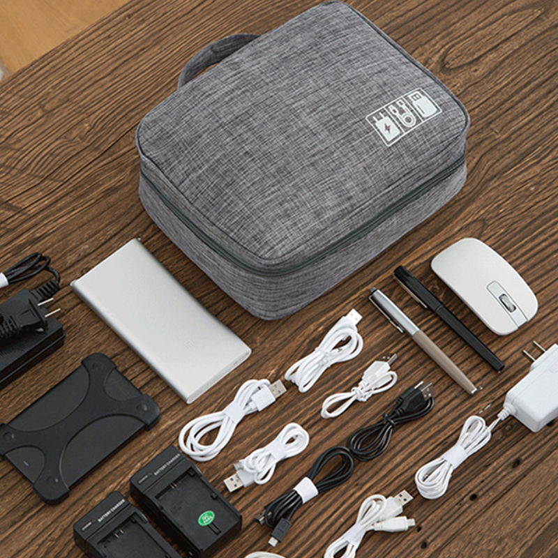 USB Charger Storage Bag Cable Organizer Cable Storage Bag With Handle Waterproof Data Line Travel Portable Electronic Organizer
