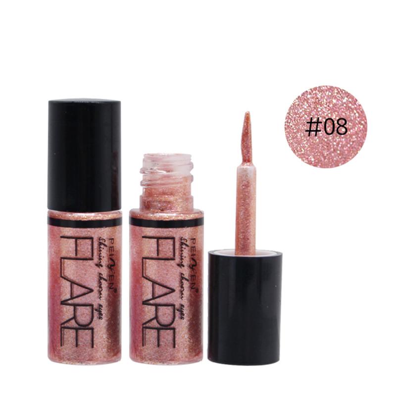 Pärlemorfärgad makeup flytande ögonskugga glitter ögonskugga vattenfast flytande ögonskugga skimmer ögonmakeup slät borsthuvud tslm 1: 08