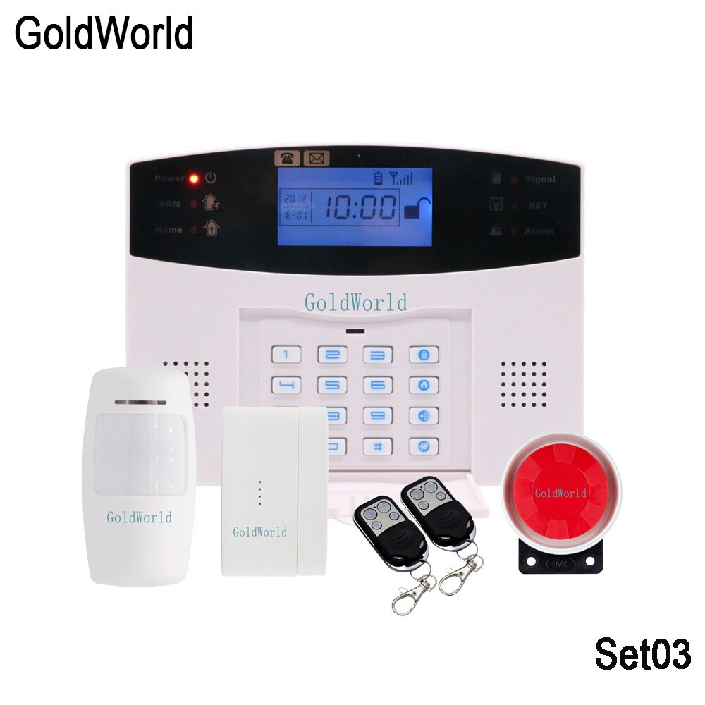 99 Zone Wireless House Safety LCD Wireless GSM Alarm Keypad Security Alarm System With Pir Motion Sensors: set03