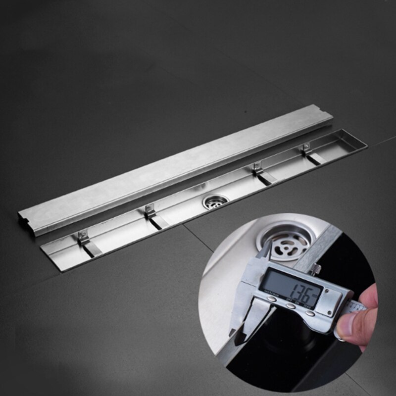 Linear Channel Floor Drain Gate Stainless Steel Deodorization Type Shower Bathroom Drain Cover Invisible Large Displacement Floo