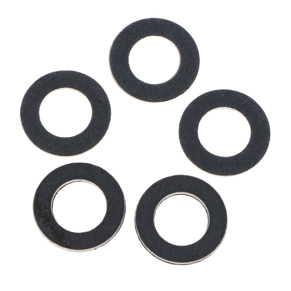 10PCS M12 Aluminum Oil Crush Washers/Drain Plug Gaskets Compatible For Toyota Lexus (Black)
