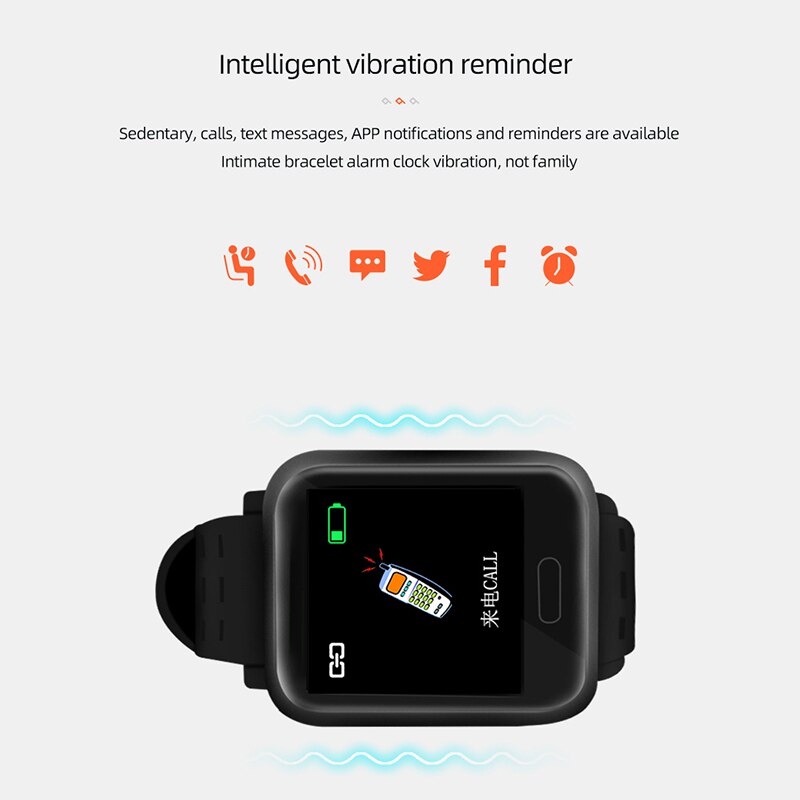 A6 fitnessband smart klocka smart band armband smartband bond touch sport puls blodtryck hälsa armband smartwatch