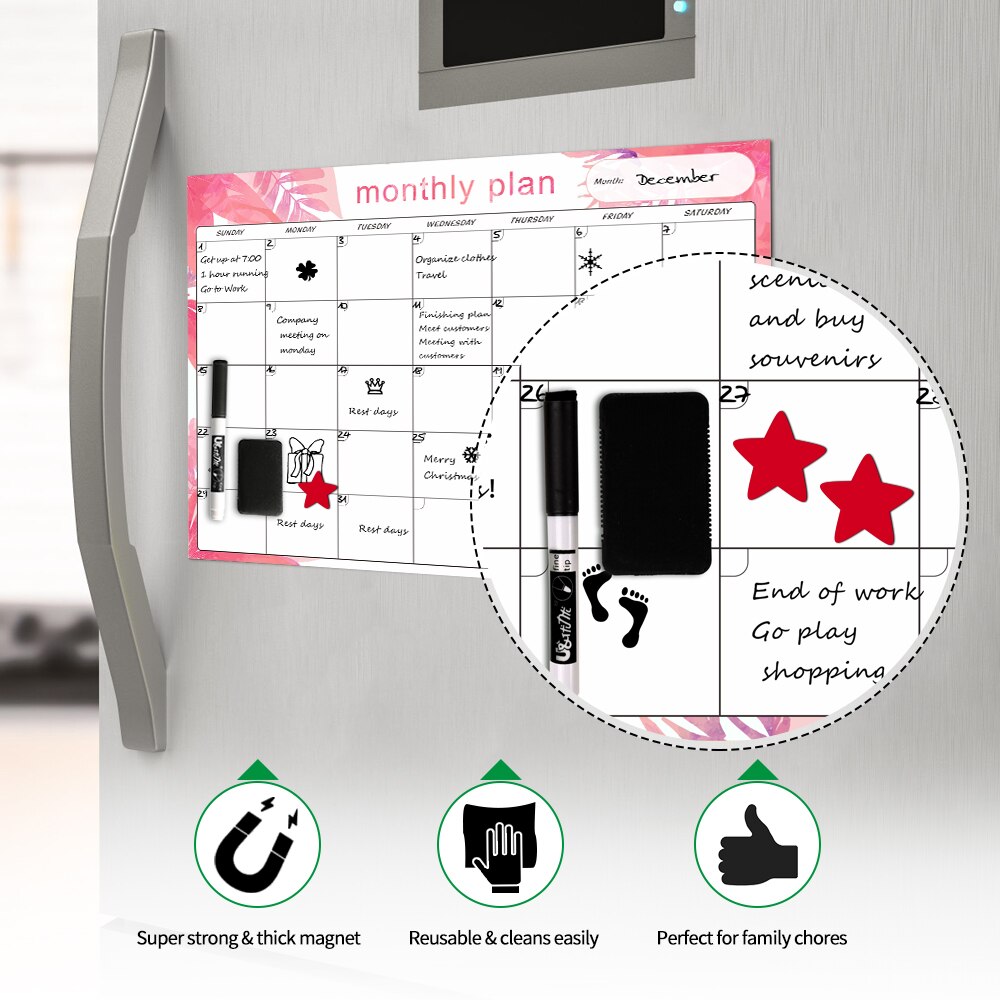 Whiteboard Maandelijkse Planner Magnetische Dagelijks Bericht Bulletin Memo White Board Magneet Tekening Studie Karwei Kalender Schema