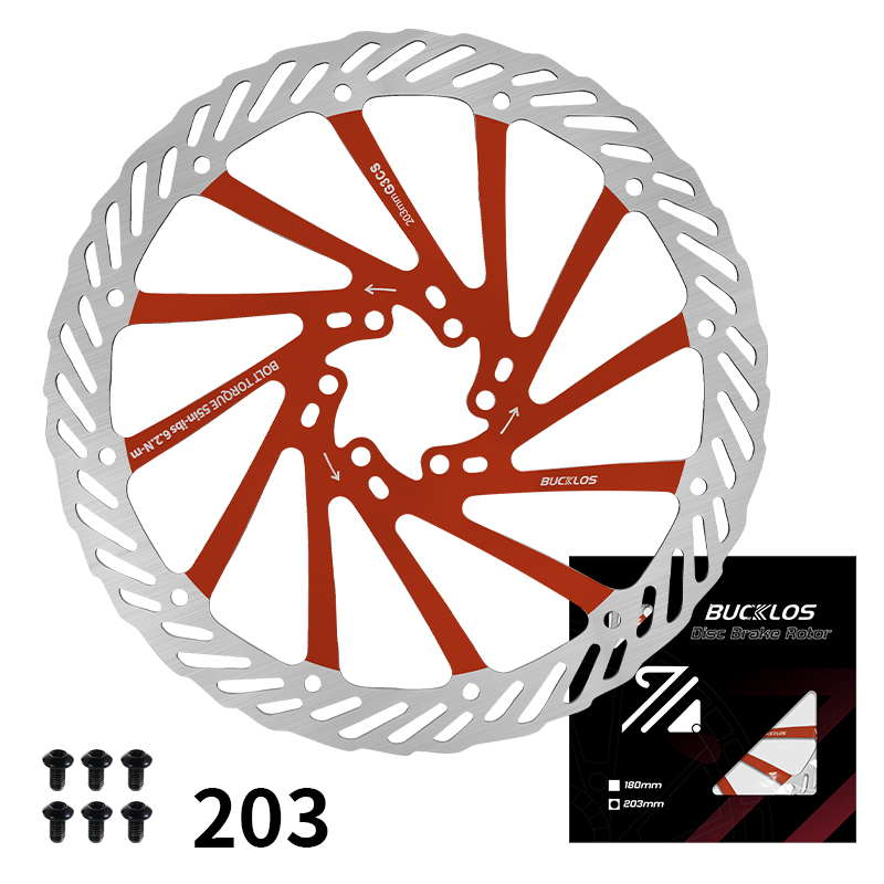 BUCKLOS G3CS Rotor 160MM 180MM 203MM Bicycle Disc Brake Rotor Bike Hydraulic Brakes Rotor High Strength Road MTB Rotors 160: Light Grey