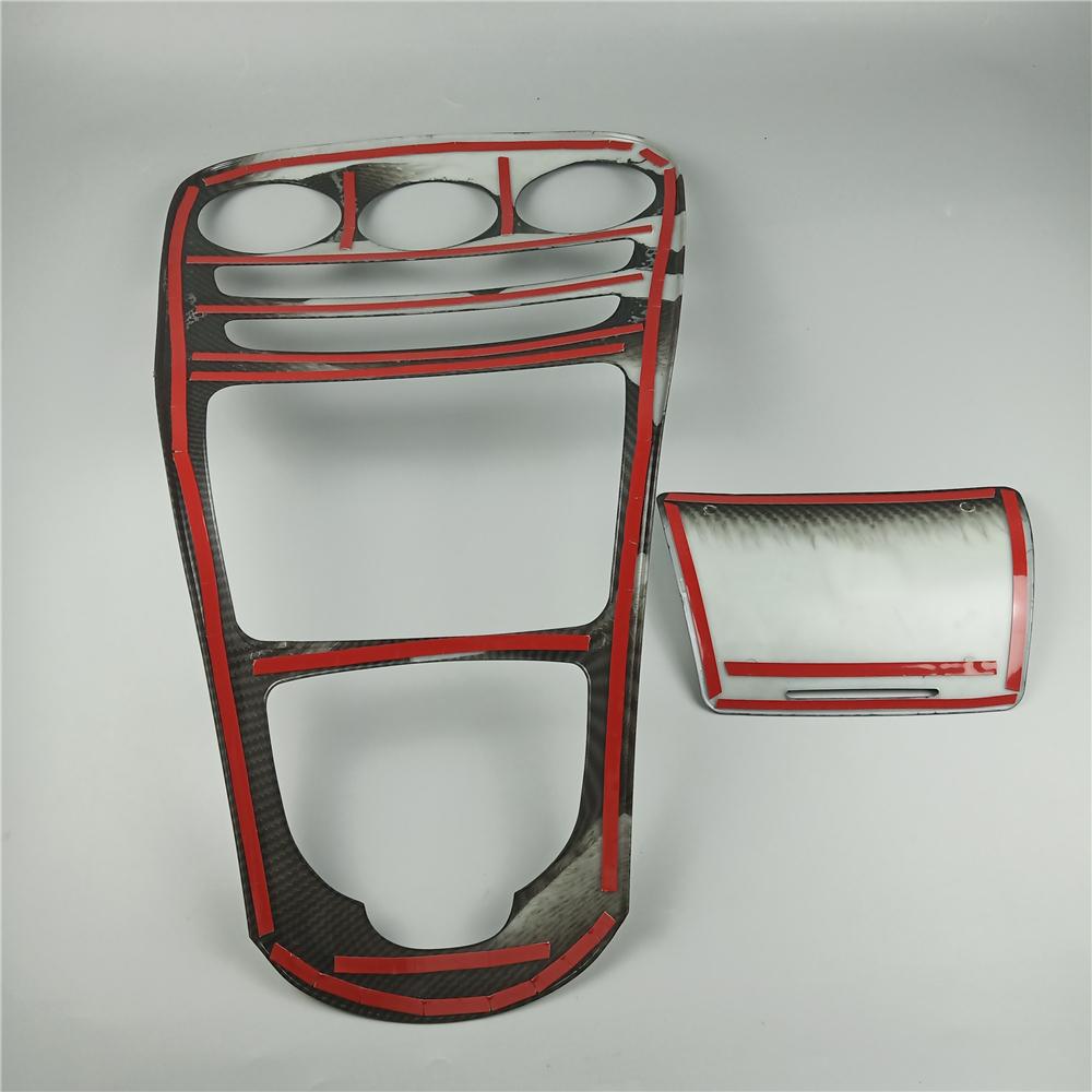 Garniture de couverture de décoration de panneau de Console centrale de voiture pour Mercedes Benz classe C W205 GLC X253 autocollant d'aspect de carbone ajouter sur