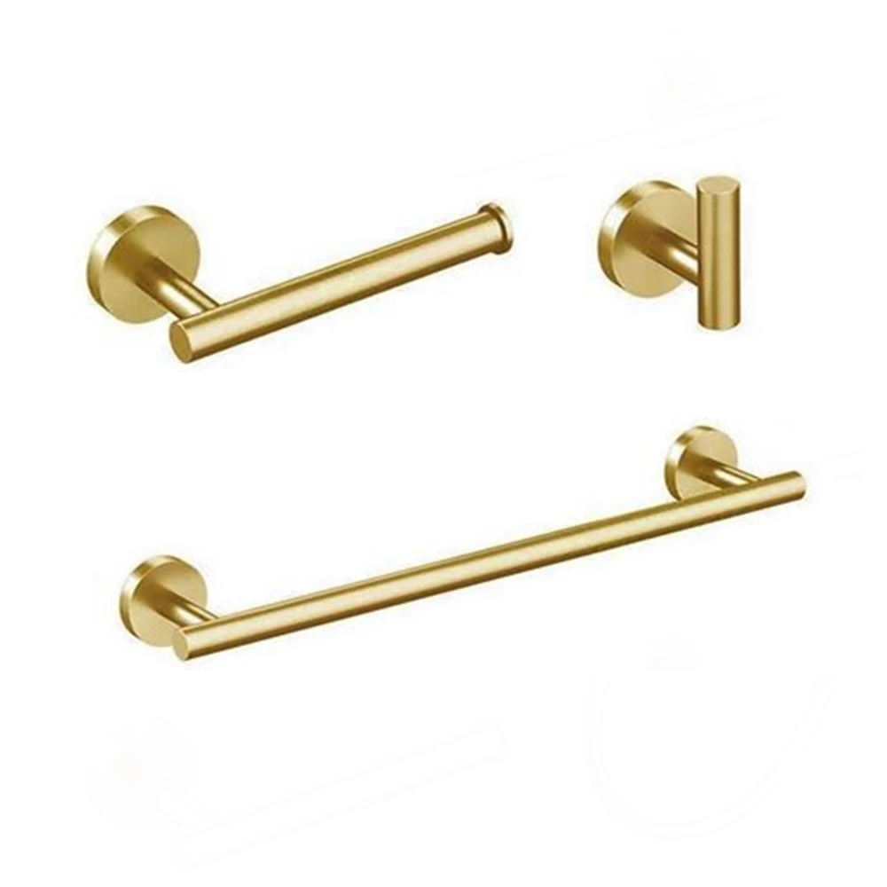 Silver Bathroom Hardware Set 304 Stainless Steel Towel Rack Toilet Paper Holder Liquid Soap Holder Towel Bar Toilet Accessories