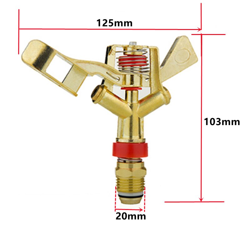 Rociadores de jardín ajustables de 360 grados, rociador de brazo basculante para riego de césped, rociadores Pop Up: Alloy Rock Arm
