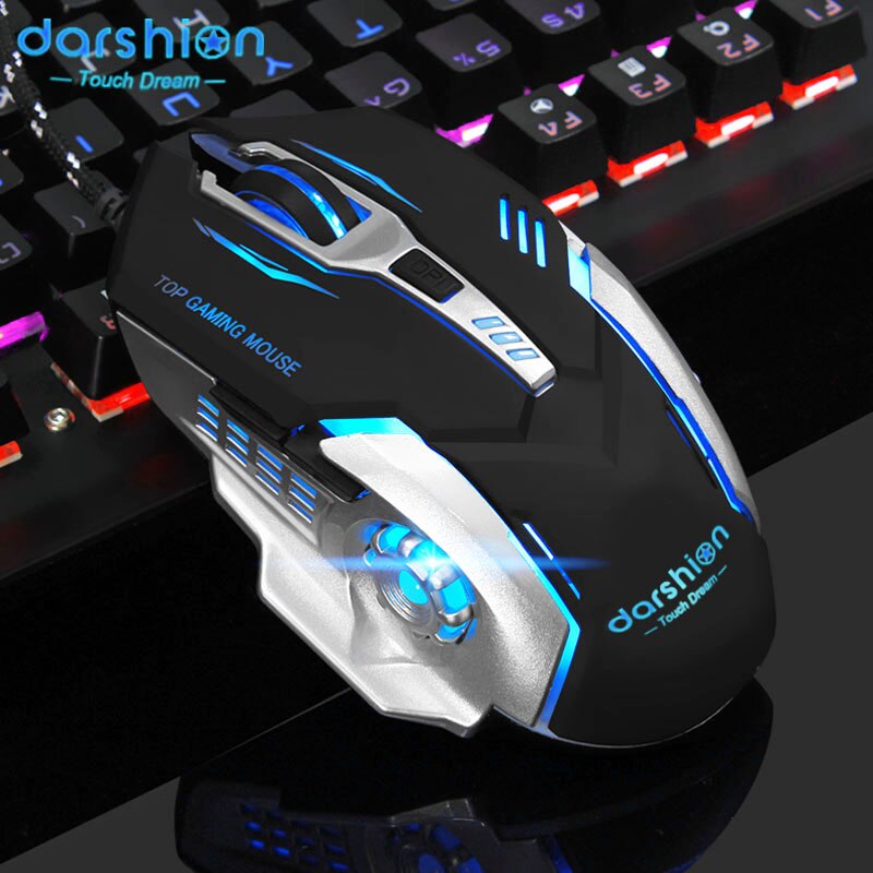 Gaming Mouse Computer Wired Glow Macro Definition Mice 6 Buttons 3200DPI USB Optical For Laptop Desktop