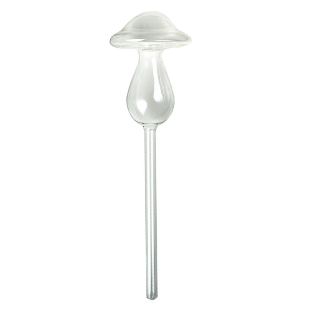 5 Color Plant Flowers Water Feeder Mushroom Shape Plant Self Watering Device Glass Clear Glass Plant Waterer Device: white
