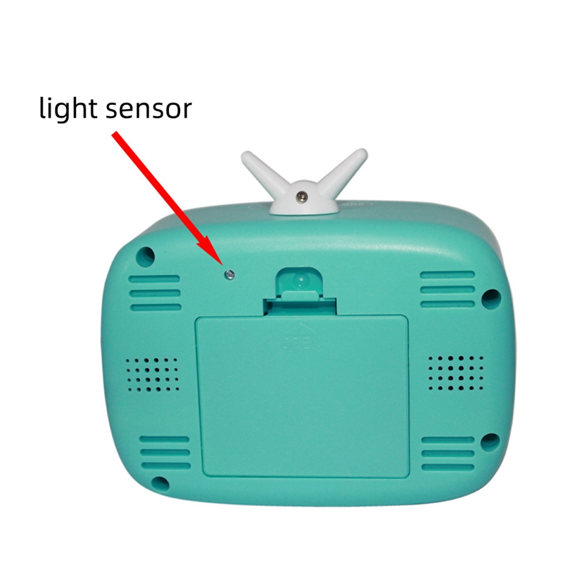 LED Digital Alarm Clock With Night Light Thermometer Calendar Alarm Clock Desk Display Smart Light-sensitive TV Shape Clocks