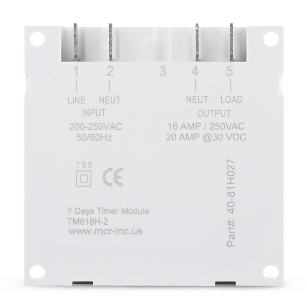 SINOTIMER AC 220V Weekly 7 Days Programmable Digital Time Switch Relay Timer Control Din Rail Mount for Electric Appliance