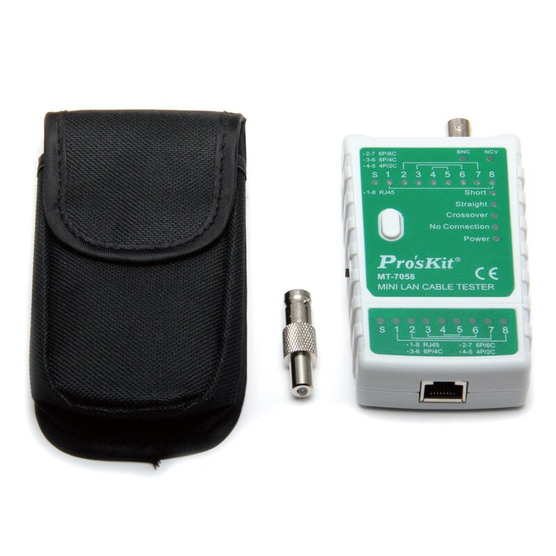 Pro'sKit MT-7058 Mini BNC Cable Tester Multifunctional Network Tester Wireless Wire Voltage Detecto Cable Tracker Checker